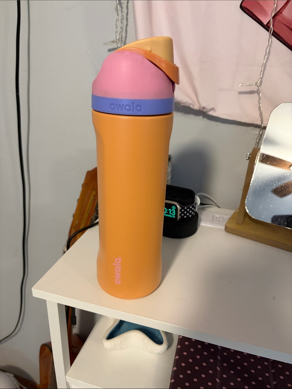 Owala Kids Orange & Pink Sip Straw Bottle - Leak-Resistant